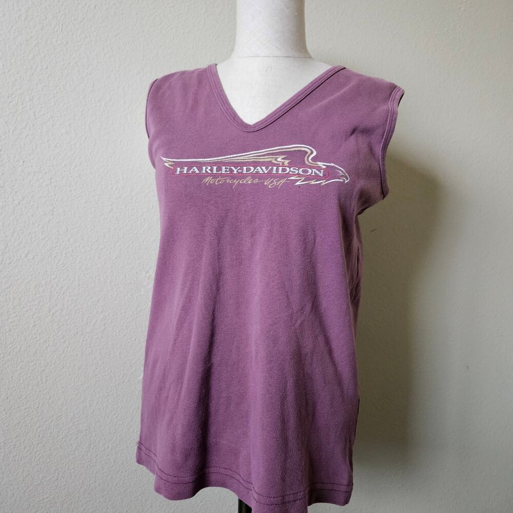 Harley Davidson Purple Tank VNeck Large